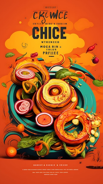 Chole Kulche With Onion Rings Punjab Inspired Artwork Decora India Culinary Culture Layout Website