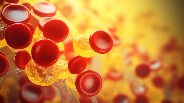 Cholesterol cells in the human body