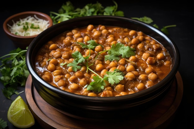 choley chole masala of chana een Indiaas eten gemaakt van kikkererwten Indiaas eten