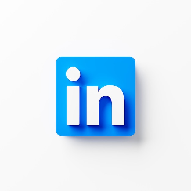 Photo chonburi thailand jun 03 2021 a close up linkedin logo icon on white background american business and employmentoriented online service via website and mobile app 3d illustration rendering