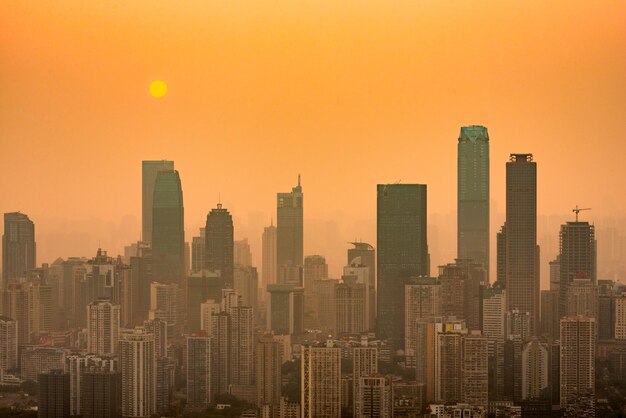 Photo chongqing china downtown city skyline over the yangtze river