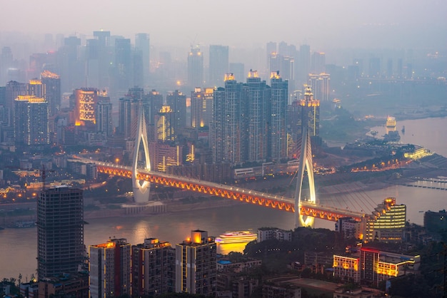 Chongqing China downtown city skyline