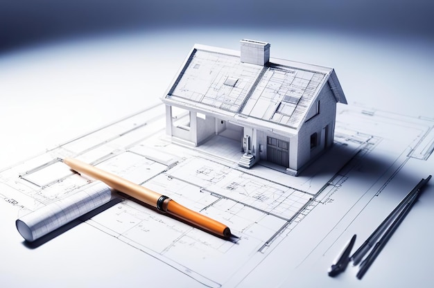 Photo choose a building plot of land for house construction on cadastral map