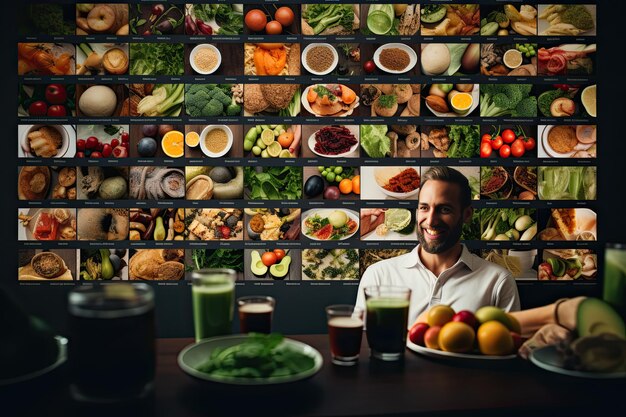 Photo choosing the right diet and benefits for the human body generative ai