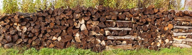 Chopped firewood, chopped firewood stacked in boxes, Fire woods background.