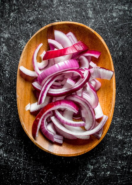 Chopped onion in bowl