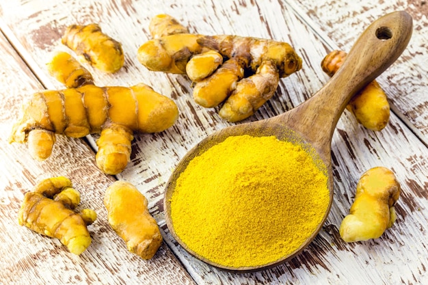 Chopped and powdered saffron on a table. Spicy culinary ingredient