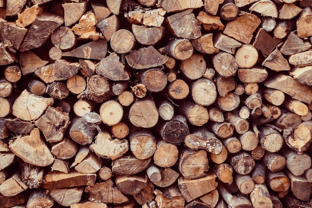 Chopped wood wall fuel for the winter