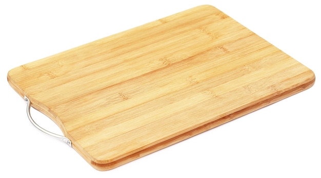 Chopping board over white background