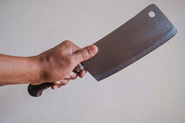 Photo chopping knife in the hand