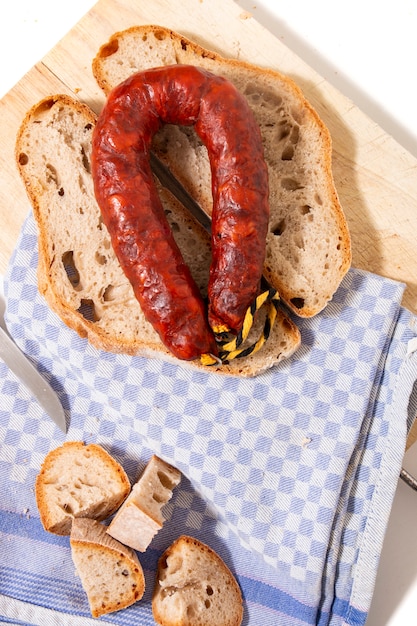 Chorizo and traditional bread