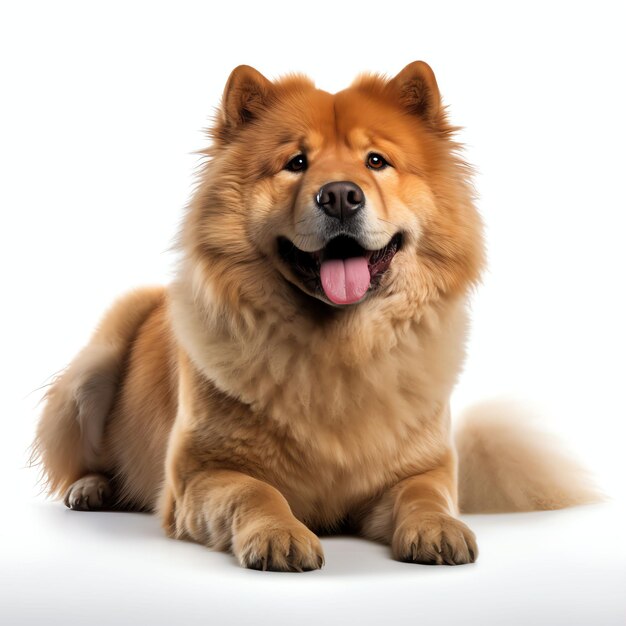 Photo a chowchow studio light isolated on white background