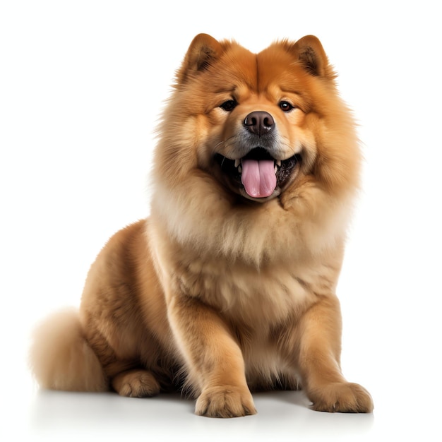 Photo a chowchow studio light isolated on white background