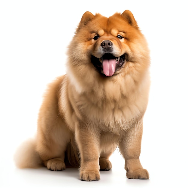 Photo a chowchow studio light isolated on white background