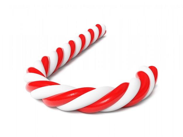 Photo chrismas candy cane isolated