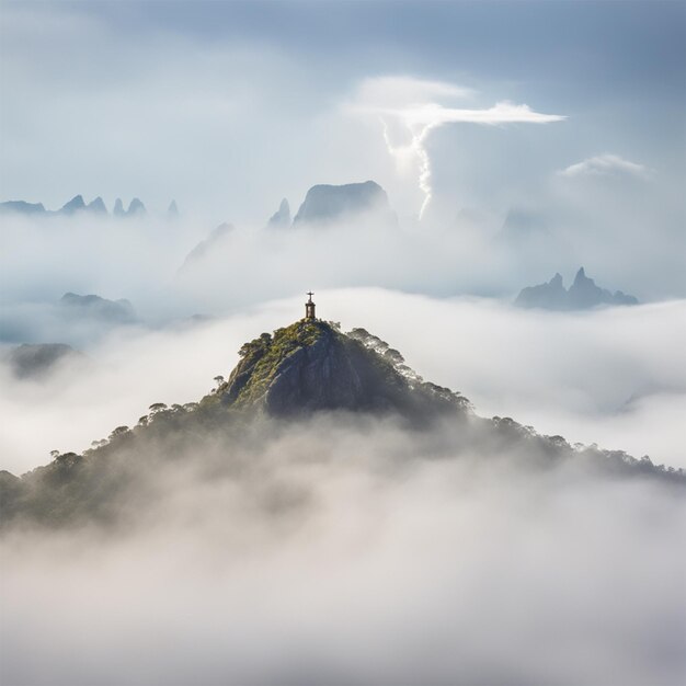 Foto cristo redentore brasile fotografia delle nuvole