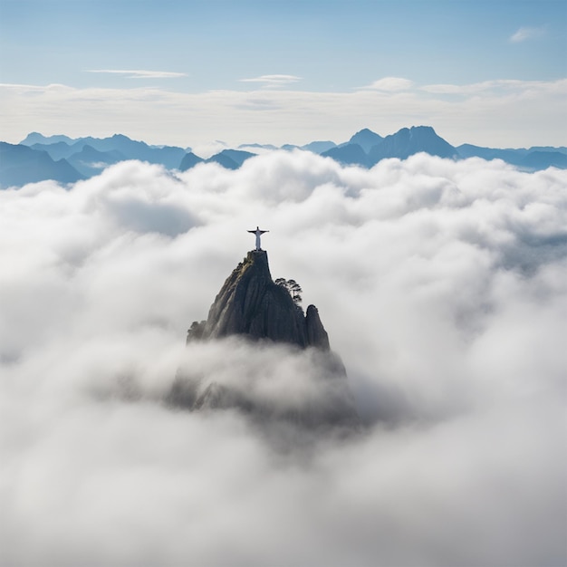 Foto cristo redentore brasile fotografia delle nuvole