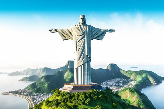 Photo christ the redeemer in rio de janeiro