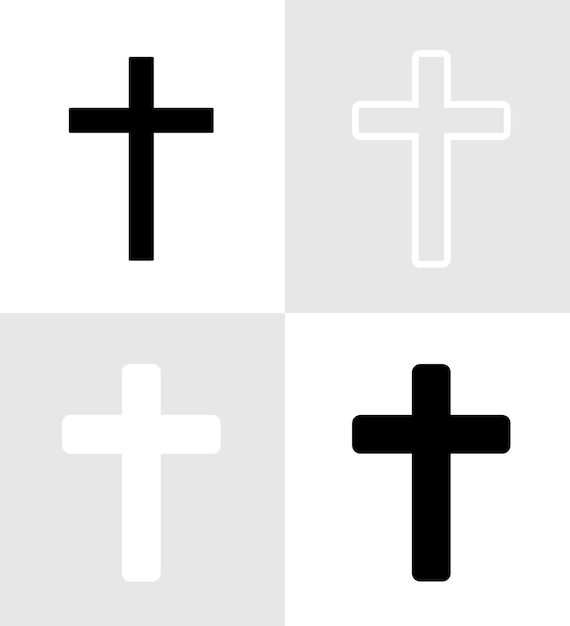 Christelijk kruis icoon