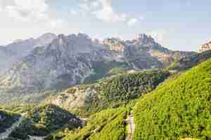 Photo christian church in the village of theth in prokletije or acursed mountains in theth national park albania