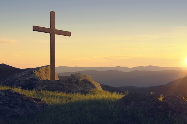 christian cross in nature