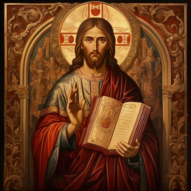 Christian religion bible icon of god jesus christ