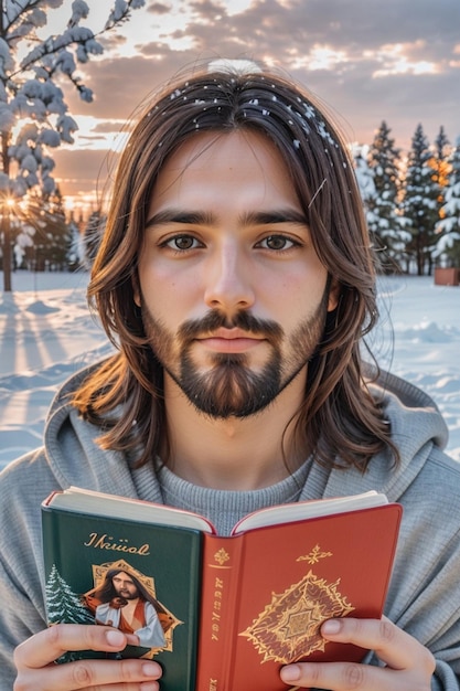 Christian with bible