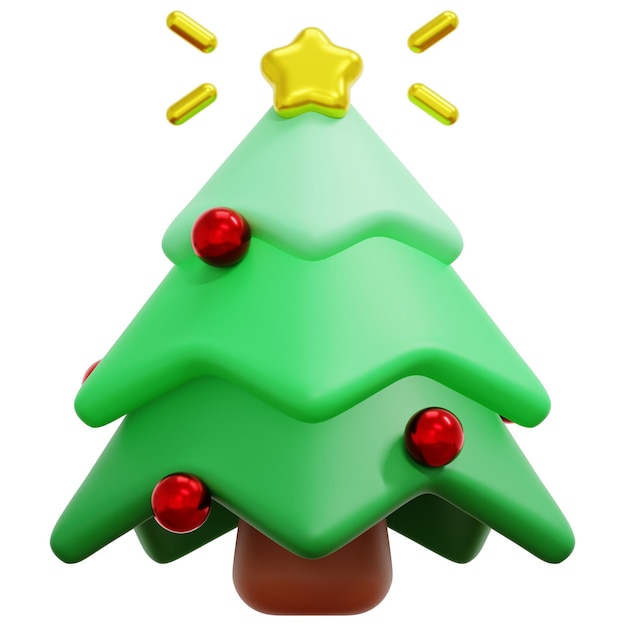 christmas 3d render icon illustration