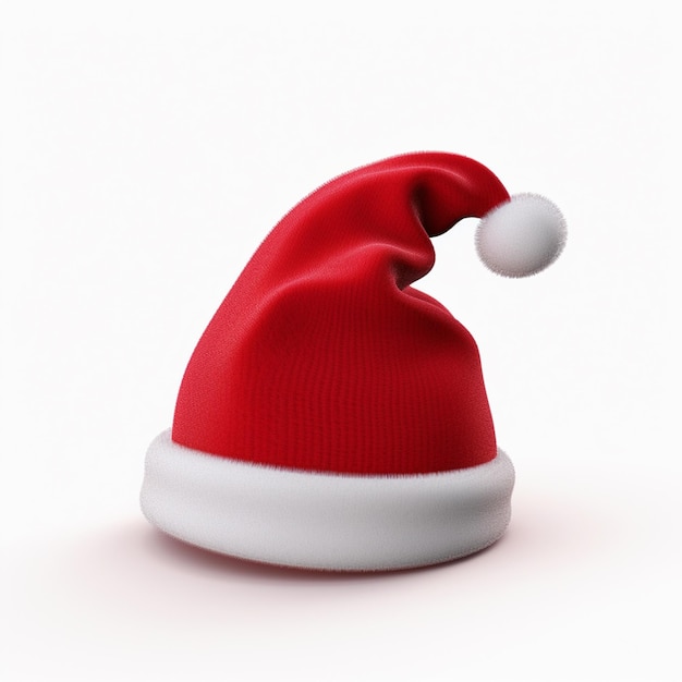 Foto illustrazione del cappello di babbo natale 3d