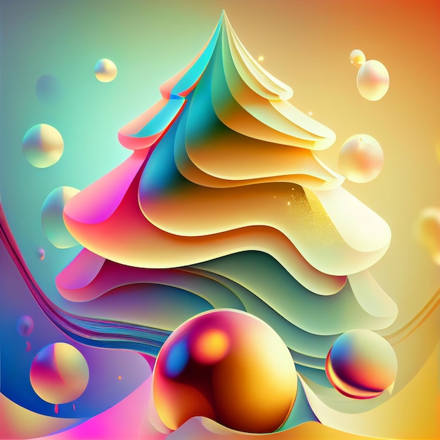 Рождественский абстрактный красочный фон с градиентом Soft