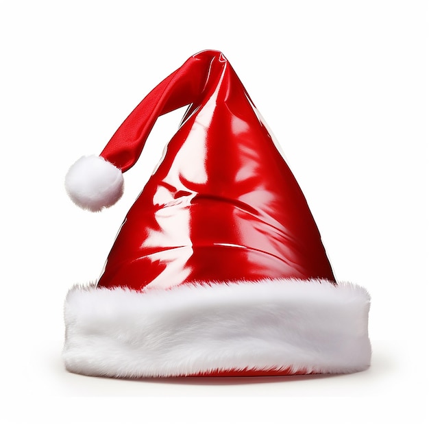 Фото Рождественская и праздничная шляпа с конусом, изолированная на белом фоне, сгенерированная ии