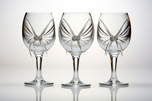 Christmas attributes glass goblets with angel