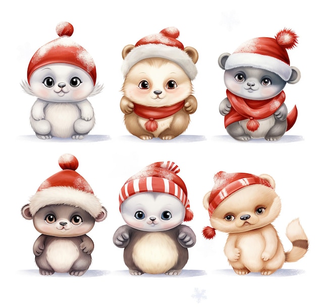 Christmas Baby Animals Clipart