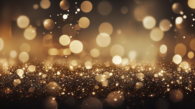 christmas background abstract golden bokeh