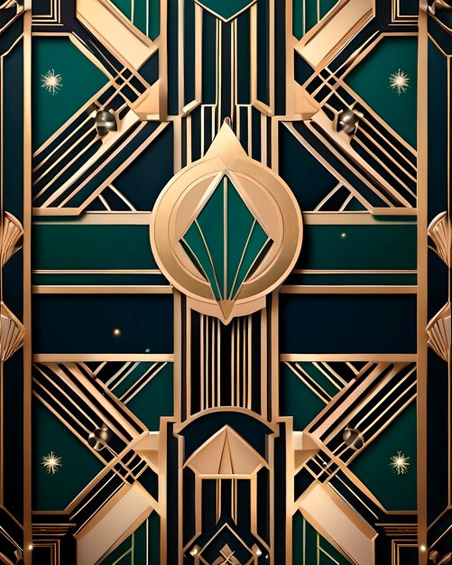 Christmas background art deco 4K