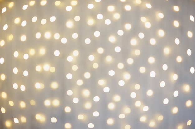 Christmas background - festive garland lights with bokeh effect