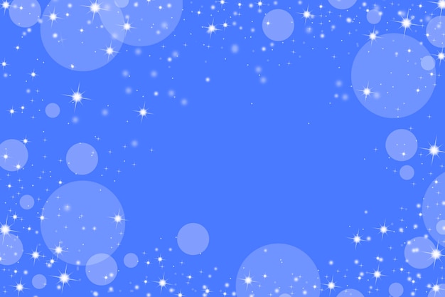 デザインフレームの黄金の雪と星からのクリスマスの背景