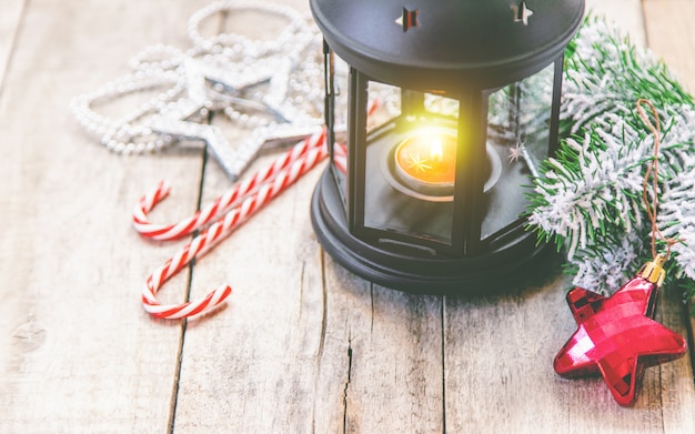 Foto sfondo di natale felice anno nuovo. messa a fuoco selettiva