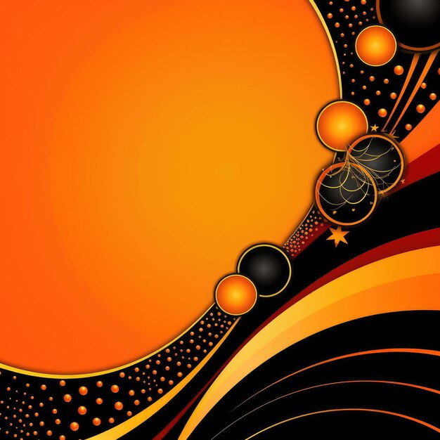 A christmas background made of orange and gold with black as the primary color