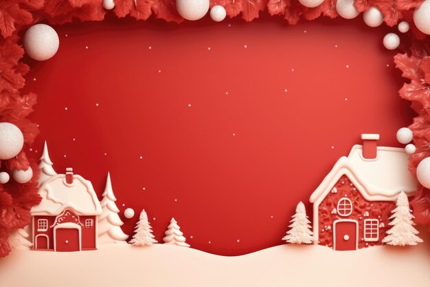 Christmas background in red color