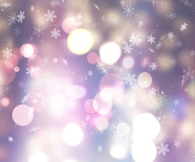 Christmas background of snowflakes