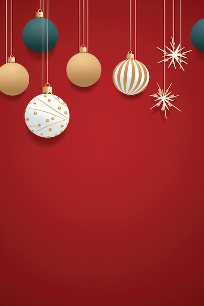 Christmas background with beautiful ornaments Copy space banner Generative ai