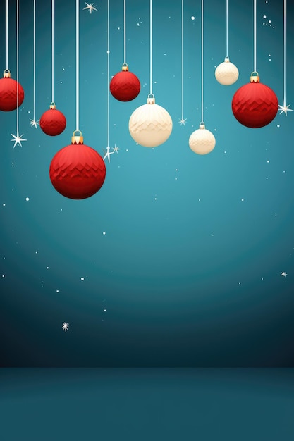 Christmas background with beautiful ornaments Copy space banner Generative ai