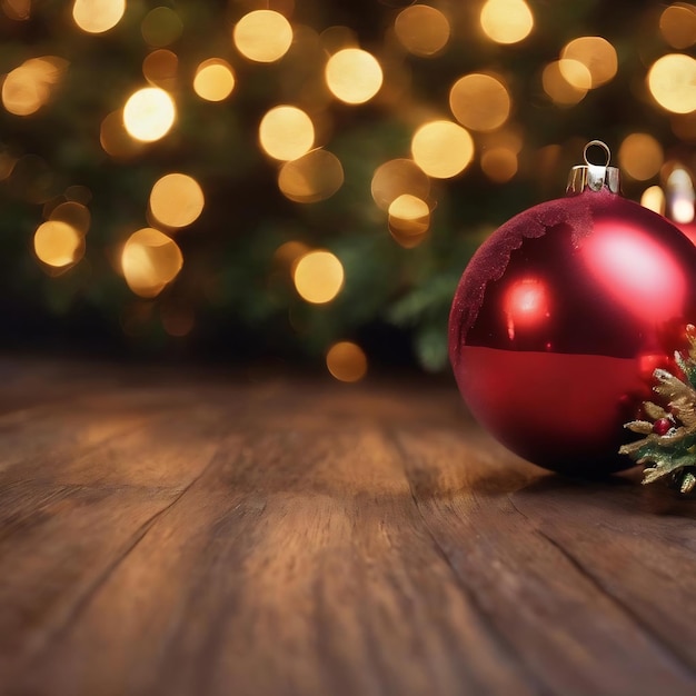 Christmas background with bokeh lights