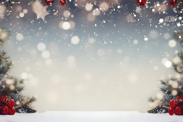 Photo christmas background with border decoration