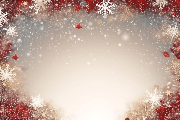 Photo christmas background with border decoration