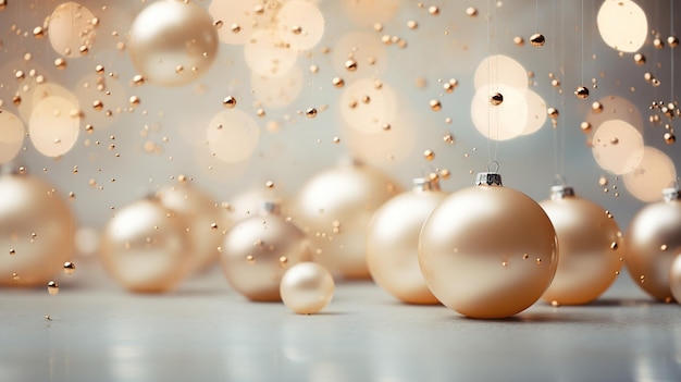 Christmas background with Christmas balls Copy Space