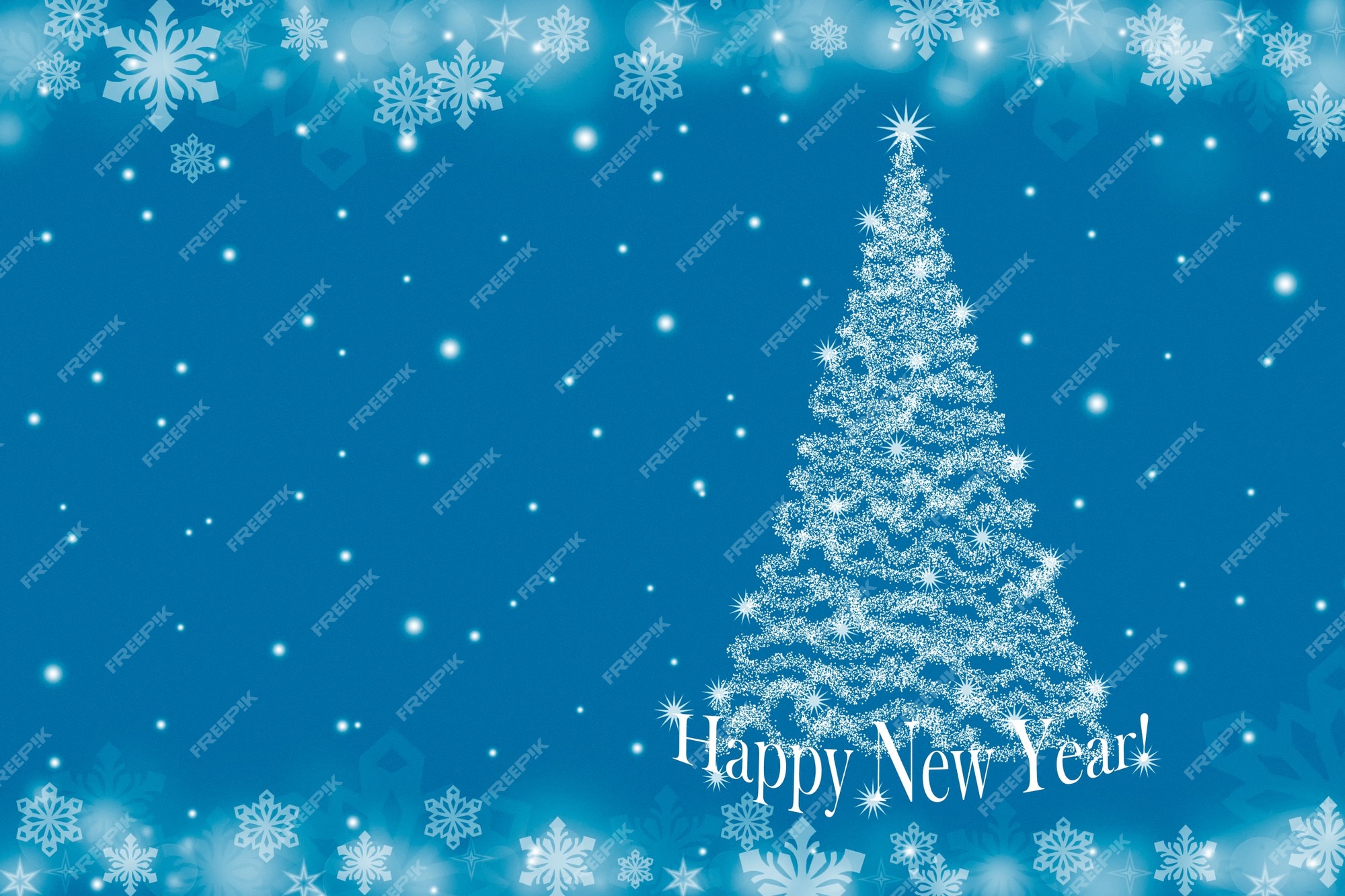 Premium Photo | Christmas background with christmas tree and snowflakes on  a blue background
