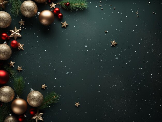 Christmas background with decorative design banner con copy space generated ia