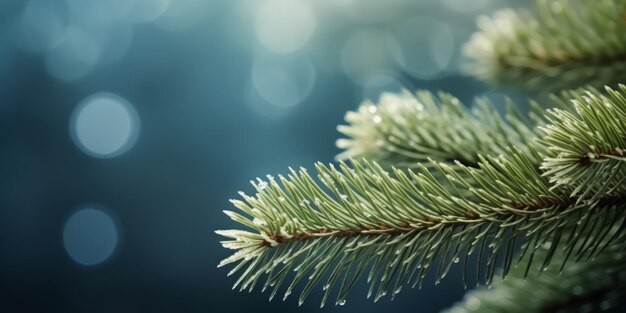 Christmas background with fir branch Generative AI